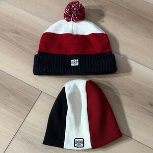 Hudson Bay Adult Winter Hat Toques Red Black And White